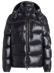 ralph lauren μπουφαν φουσκωτο classic logo μαυρο