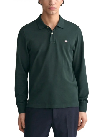 gant polo reg shield ls pique rugger κυπαρισσι