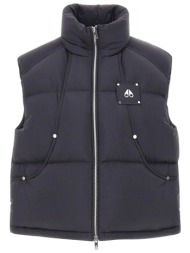 moose knuckles μπουφαν αμανικο logo μεταλλικο μαυρο