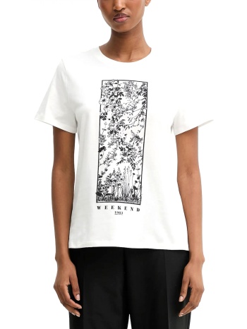 max mara weekend t-shirt roundneck guglia λευκο σε προσφορά
