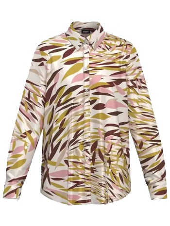 marella emme πουκαμισο biagio με οψη σατεν εμπριμε εκρου σε προσφορά