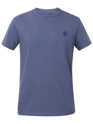 timberland t-shirt slim fit logo ραφ μπλε