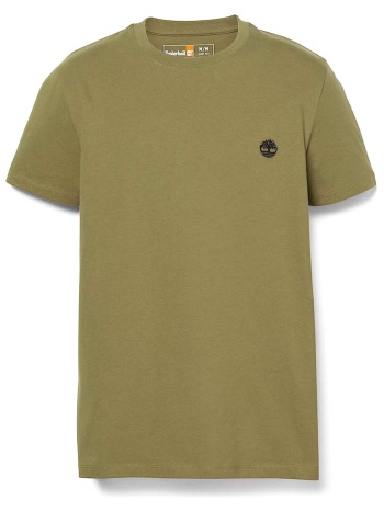 timberland t-shirt slim fit logo χακι σε προσφορά