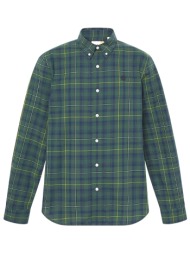 timberland πουκαμισο button down καρω slim fit comfort stretch πρασινο-μπλε