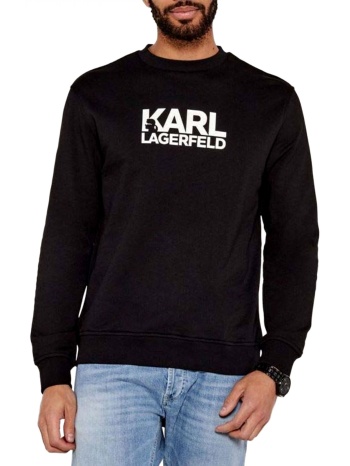 karl lagerfeld φουτερ crew neck logo μαυρο σε προσφορά