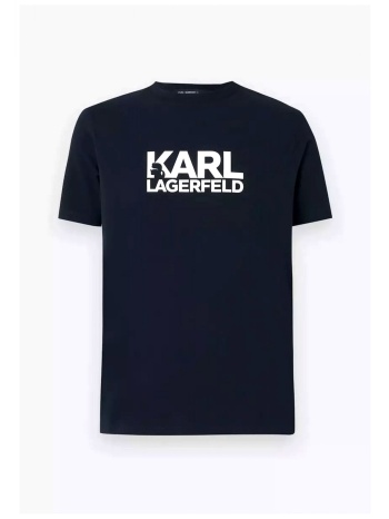 karl lagerfeld t-shirt crew neck logo μπλε σε προσφορά