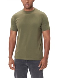 karl lagerfeld t-shirt crew neck logo χακι