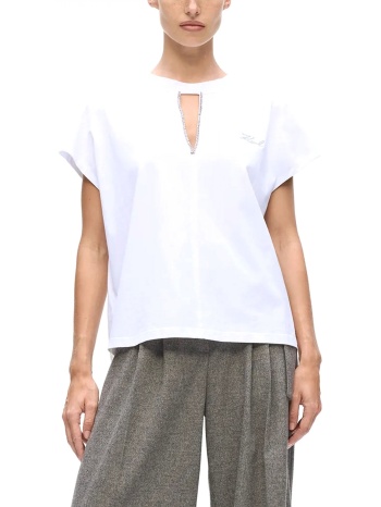 karl agerfeld t-shirt embellished relaxed fit λεπτομερεια σε προσφορά