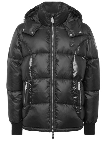 philipp plein μπουφαν puffer short logo μαυρο σε προσφορά