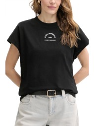 karl lagerfeld t-shirt relaxed fit rsg glitter logo μαυρο