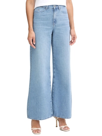 karl lagerfeld παντελονι jeans high rise wide leg logo