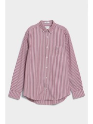 gant πουκαμισο reg classic popplin stripe shirt ριγε μπορντω