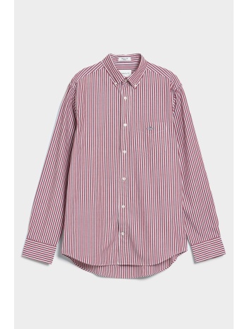 gant πουκαμισο reg classic popplin stripe shirt ριγε μπορντω