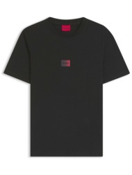 hugo t-shirt danotie logo μαυρο