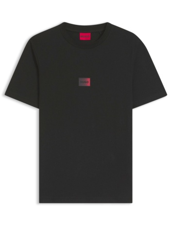 hugo t-shirt danotie logo μαυρο