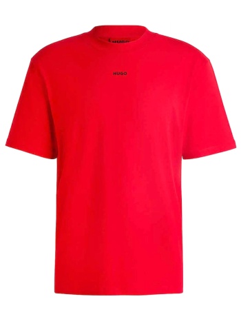hugo t-shirt dapolino logo κοκκινο