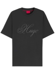 hugo t-shirt dalent logo μαυρο