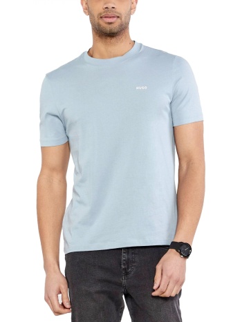 hugo t-shirt derο222 logo σιελ