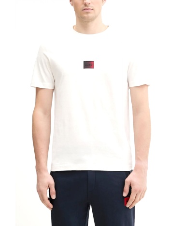 hugo t-shirt danotie logo λευκο