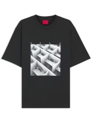 hugo t-shirt dodger logo μαυρο