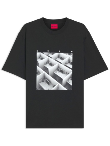 hugo t-shirt dodger logo μαυρο