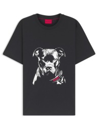 hugo t-shirt dubrox logo μαυρο