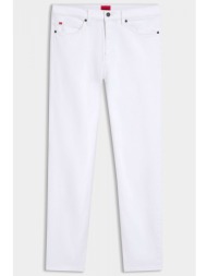 hugo παντελονι jeans 708 slim fit λευκο