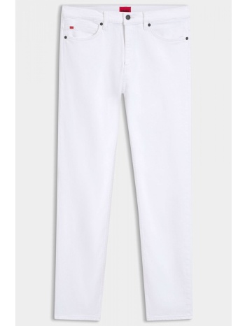 hugo παντελονι jeans 708 slim fit λευκο