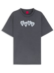 hugo t-shirt vintage tee_22 logo μαυρο