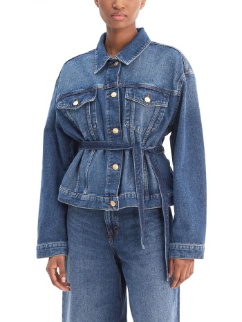 hugo μπουφαν denim gizie αποσπωμενη ζωνη μπλε