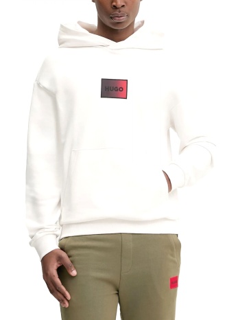hugo φουτερ hoodie danohood logo λευκο