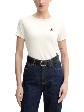 boss casual t-shirt c_elove_1 logo εκρου