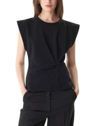 boss casual top c_erci crew neck σουρα στη μεση μαυρο