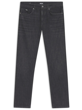boss παντελονι jeans p-delaware slim fit μαυρο
