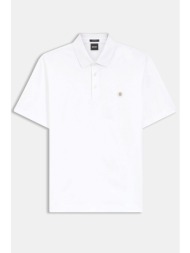 boss polo mercerised c-paris 01 λευκο