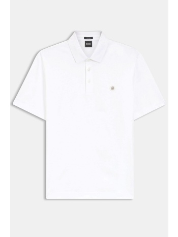 boss polo mercerised c-paris 01 λευκο