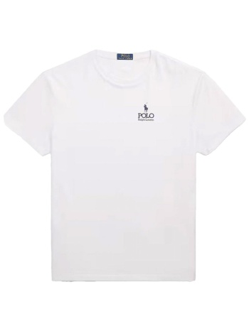 ralph lauren t-shirt classic fit logo λευκο