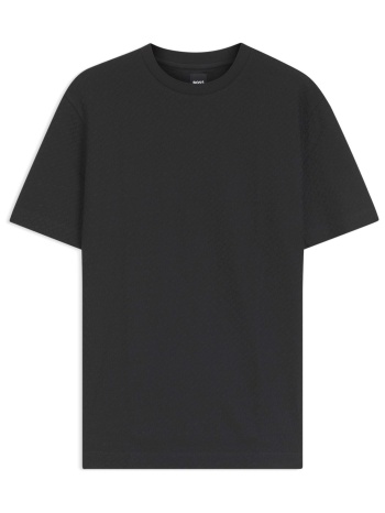 boss t-shirt all over logo h-thompson 228 μαυρο