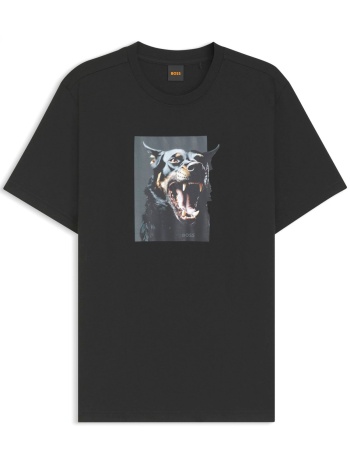 boss casual t-shirt te_doberban μαυρο