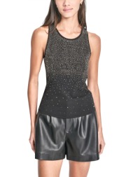 dkny tank top crew neck στρας mayρο
