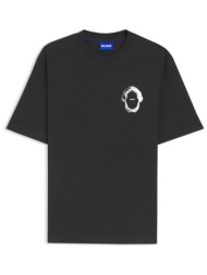 hugo blue t-shirt nofishix μαυρο
