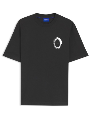 hugo blue t-shirt nofishix μαυρο