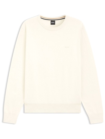 boss πλεκτο crew neck upacas-l εκρου
