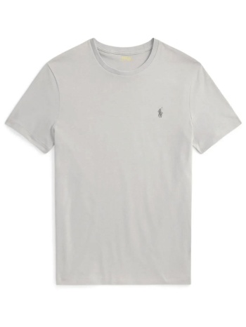 ralph lauren t-shirt custom slim fit logo γκρι