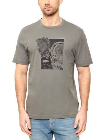 boss casual t-shirt te_imprint γκρι