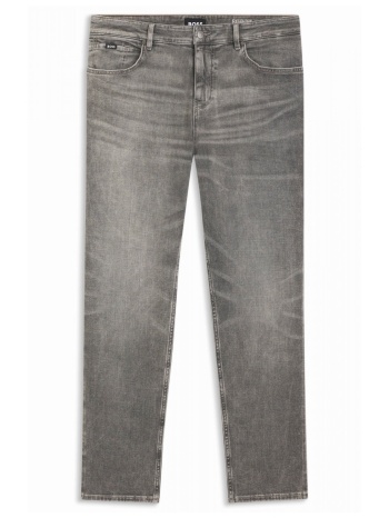 boss παντελονι jeans c-remaine regular fit γκρι