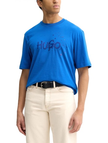hugo blue t-shirt nerofix ρουα μπλε