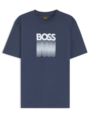 boss casual t-shirt te_insignia ραφ μπλε
