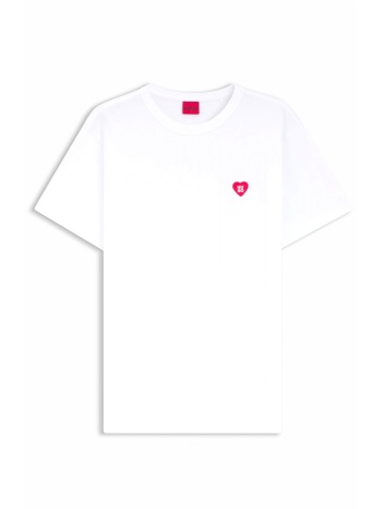 hugo t-shirt damacia_6 logo λευκο