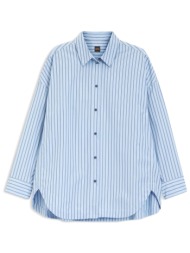 boss casual πουκαμισο ριγε c_bostatta oversized σιελ
